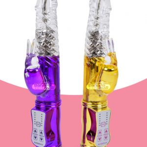 Dương Vật Giả Mạ Kim Ánh Vàng Xoay Ngoáy AD143 01