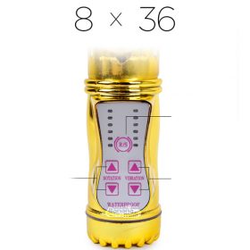 Dương Vật Giả Mạ Kim Ánh Vàng Xoay Ngoáy AD143 05