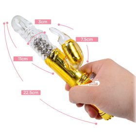 Dương Vật Giả Mạ Kim Ánh Vàng Xoay Ngoáy AD143 08