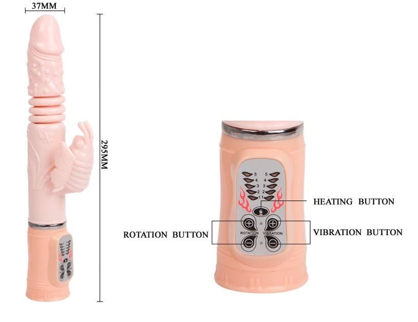 Dương Vật Giả Tỏa Nhiệt, Rung, Thụt, Xoay WILD AD145 02